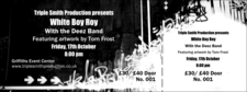 Black and White Hip Hop Event Ticket