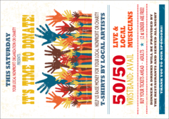 Fundraising Hands Postcard