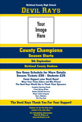 Sports Poster 001 in Blue and Yellow