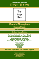 Sports Poster 001 in Green and Gold