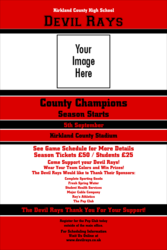 Sports Poster 001 in Red and Black