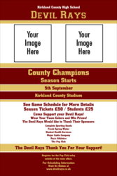 Sports Poster 002 in Maroon and Gold