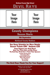 Sports Poster 002 in Maroon and Silver