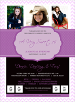 Sweet Sixteen Purple Chevron Flyer