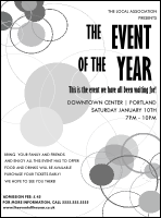 All Purpose Circles Black and White Flyer