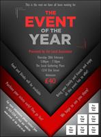 Red and Silver Logo Flyer