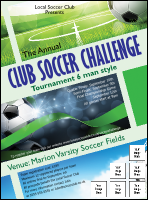 Football Ribbon Image Flyer