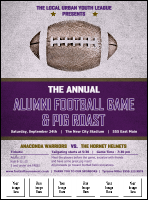 Football Purple Image Flyer