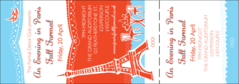 Whimsical Paris Event Ticket