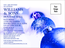 Christmas Ball Blue Invitation