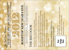 Gold Glitter Post Card