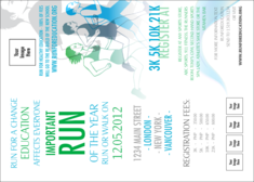 Run for a Cause Blue/Green Postcard