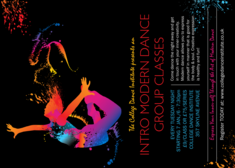 Modern Dance Black Postcard