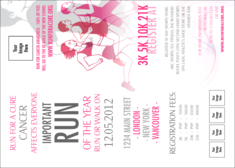 Run for a Cure Pink Postcard