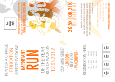 Run for a Cause Orange Postcard