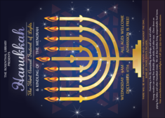 Hanukkah Menorah Postcard