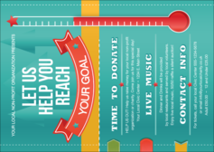 Fundraising Thermometer Postcard