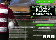 Rugby Stadium Postcard