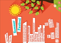 Summer Cut Paper Postcard