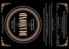 Diamonds Black Postcard