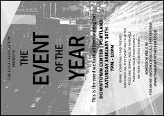 All Purpose Building and Streetlights Black and White  Postcard