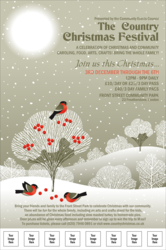 Winter Bird Poster With Place Holder Image