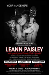 Your Photo Concert Black and Red Poster