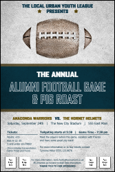 Football Blue Image Poster