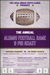 Football Purple Poster