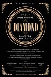 Diamonds Black Poster