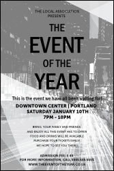 All Purpose Building and Streetlights Black and White  Poster