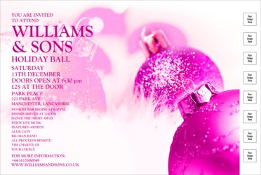 Christmas Ball Pink Poster