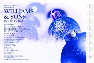 Christmas Ball Blue Poster