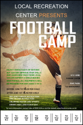 Football Camp Logo Poster