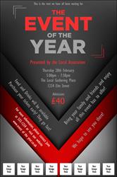 Red and Silver Logo Poster