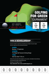 Golf Water Hazard Logo Poster