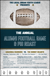 Football Blue Poster