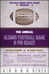 Football Purple Image Poster