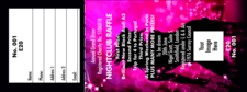 Nightclub Pink Raffle Ticket