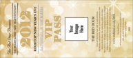 Gold Glitter VIP Pass