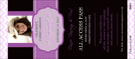 Sweet Sixteen Purple Chevron VIP Pass