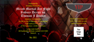 Mixed Martial Arts Red VIP Ticket