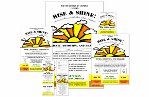 Religious Sunrise Retro Event Kit