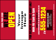 We Are Open Postcard