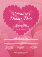 Valentine's Dinner Date  Flyer