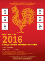 Chinese New Year Rooster Image Flyer