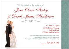 Vintage Bride and Groom Postcard