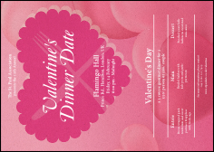 Valentine's Dinner Date  Postcard