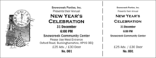 Black and White New Year's General Admission Ticket 001