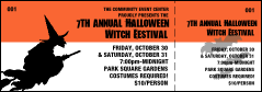 Halloween Witch General Admission Ticket 001